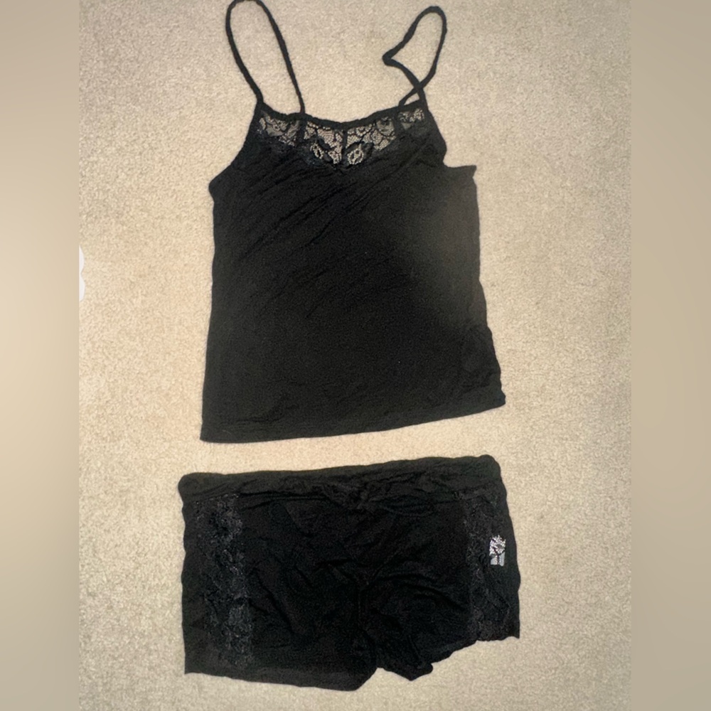 Black Lace Trim Tube Top